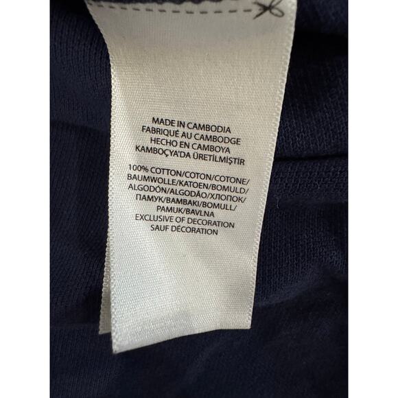 Polo Ralph Lauren Long Sleeve Polo Shirt XL Navy Custom Slim Fit Cotton - Picture 7 of 7